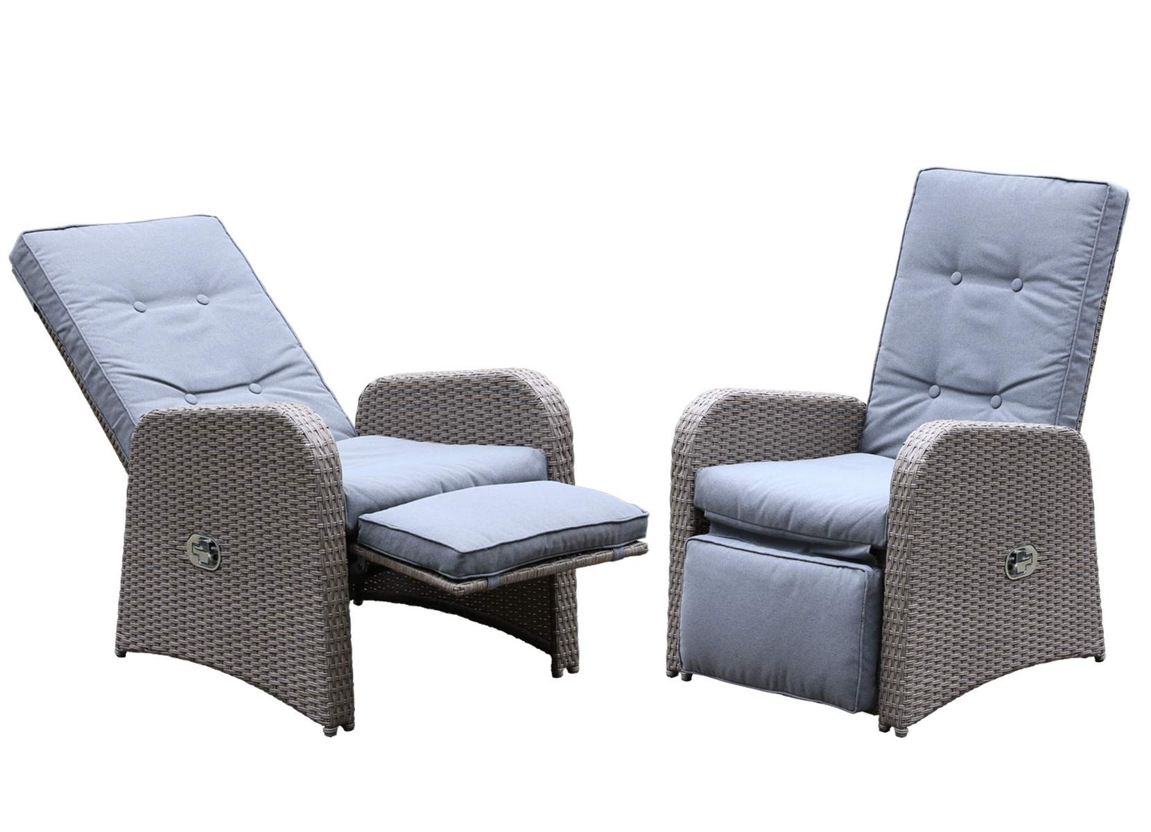 Loungesessel 61 5x107x70cm 2er Set Anthrazit