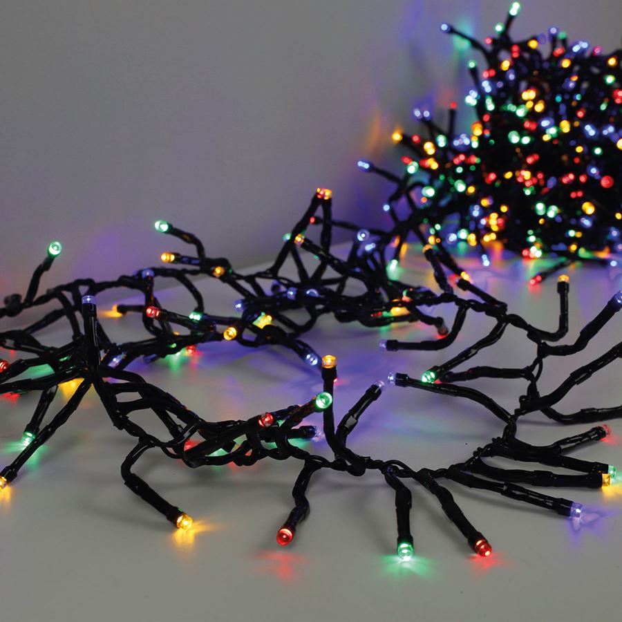 LED-Lichterkette mit 40 Sternen und Schneeflocken, 6m lang, 2 Modi, b,  12,95 €