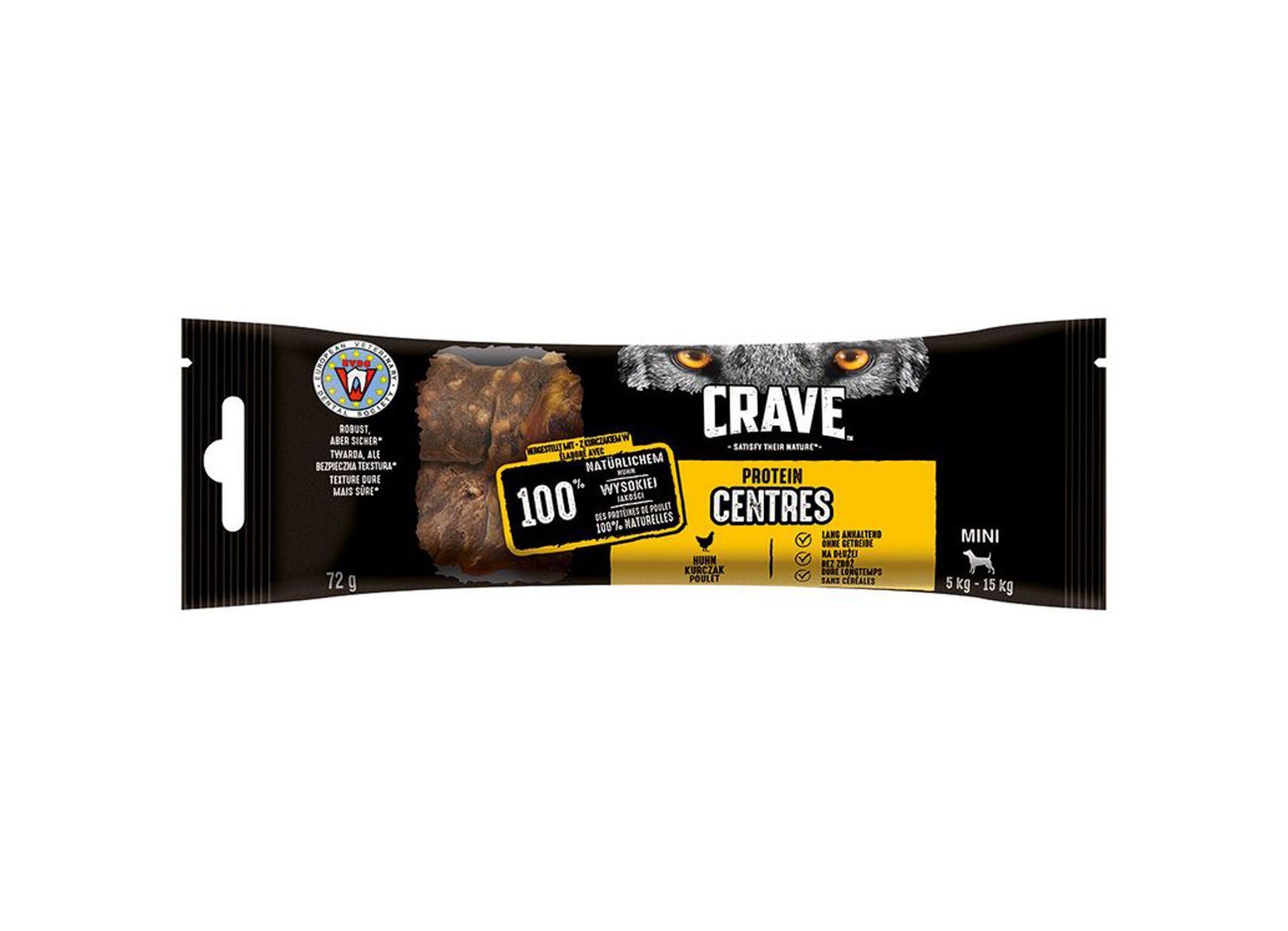 CRAVE Megapack Mini Protein Centres mit Huhn 8x72g Hunde 5-15kg