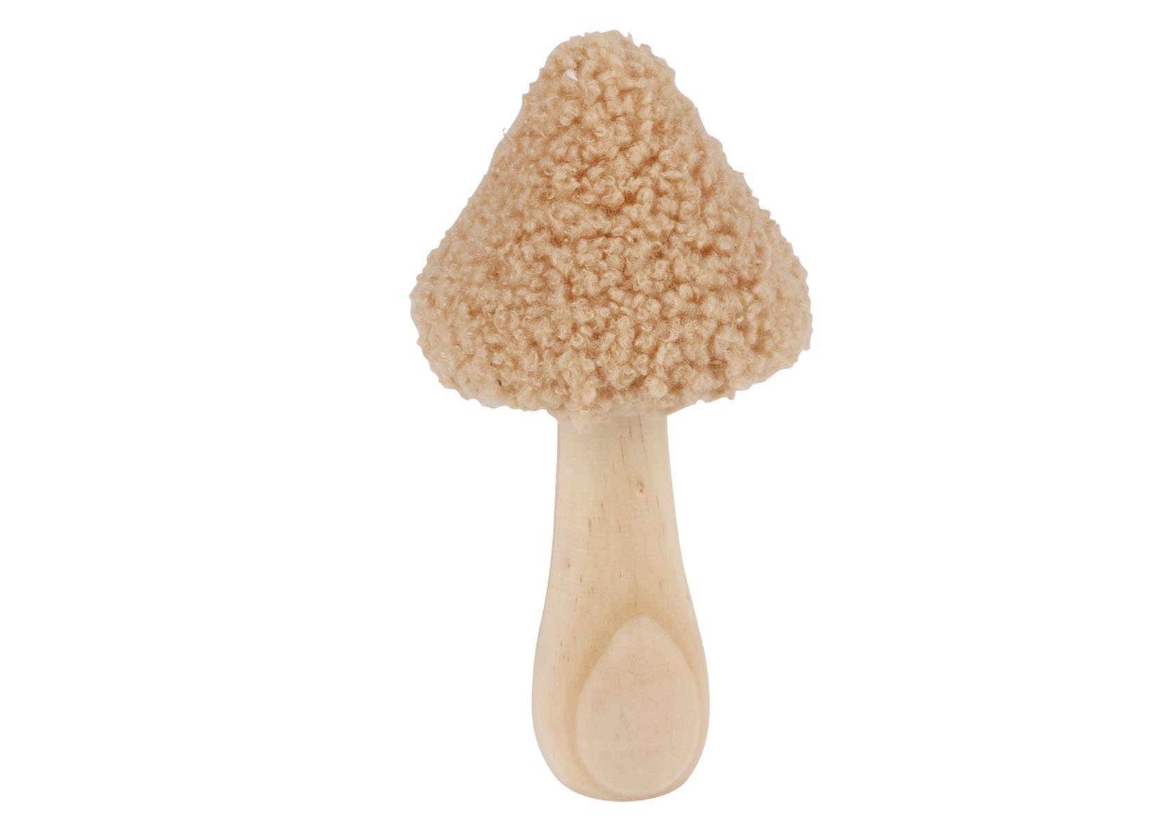 Großer Deko-Pilz mit Teddyfell 7,5x14,5cm