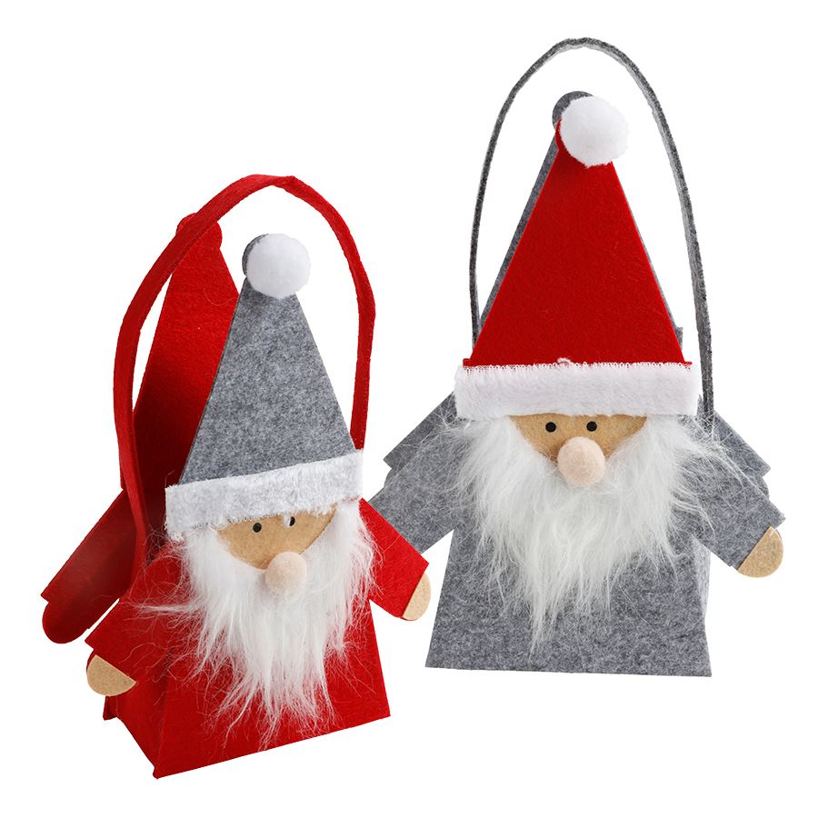 Weihnachtsdeko Filz-Tasche Santa 20x30x7,5cm