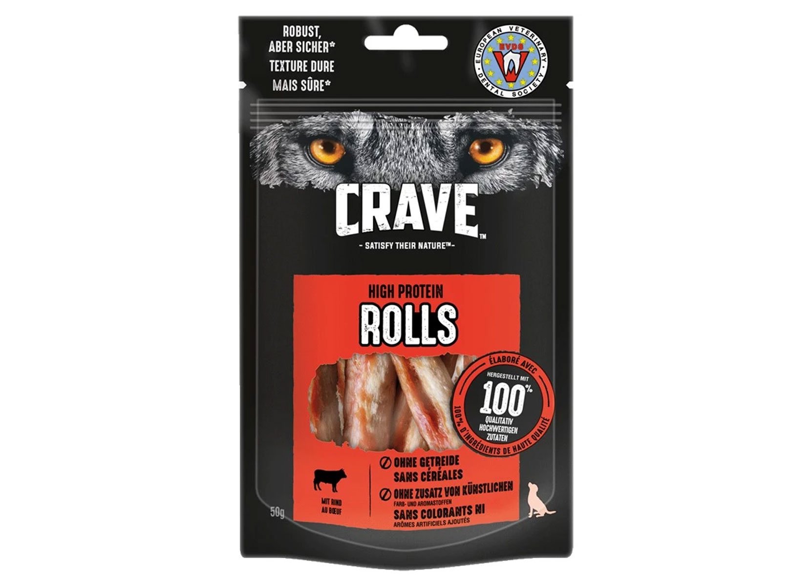 CRAVE Megapack High Protein Rolls mit Rind 8x 50g