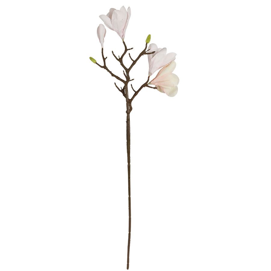 Künstlicher Magnolienzweig mit Blüten drei 77cm